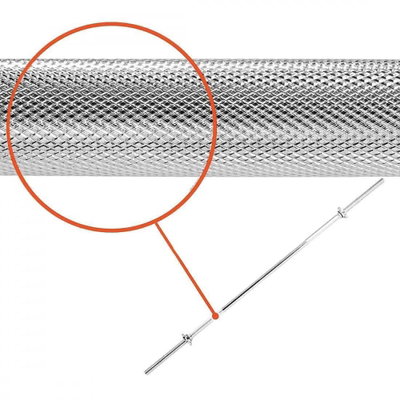 Kangaroo 110013  Resistance Straight Bar, 120cm, 30mm Diameter, Compatible with Standard Discs - Silver product image 4