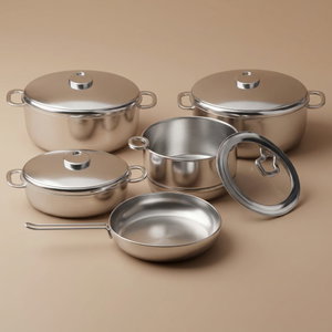 طقم قدور ستانلس ستيل مستر كوك، 9 قطع - فضي product image