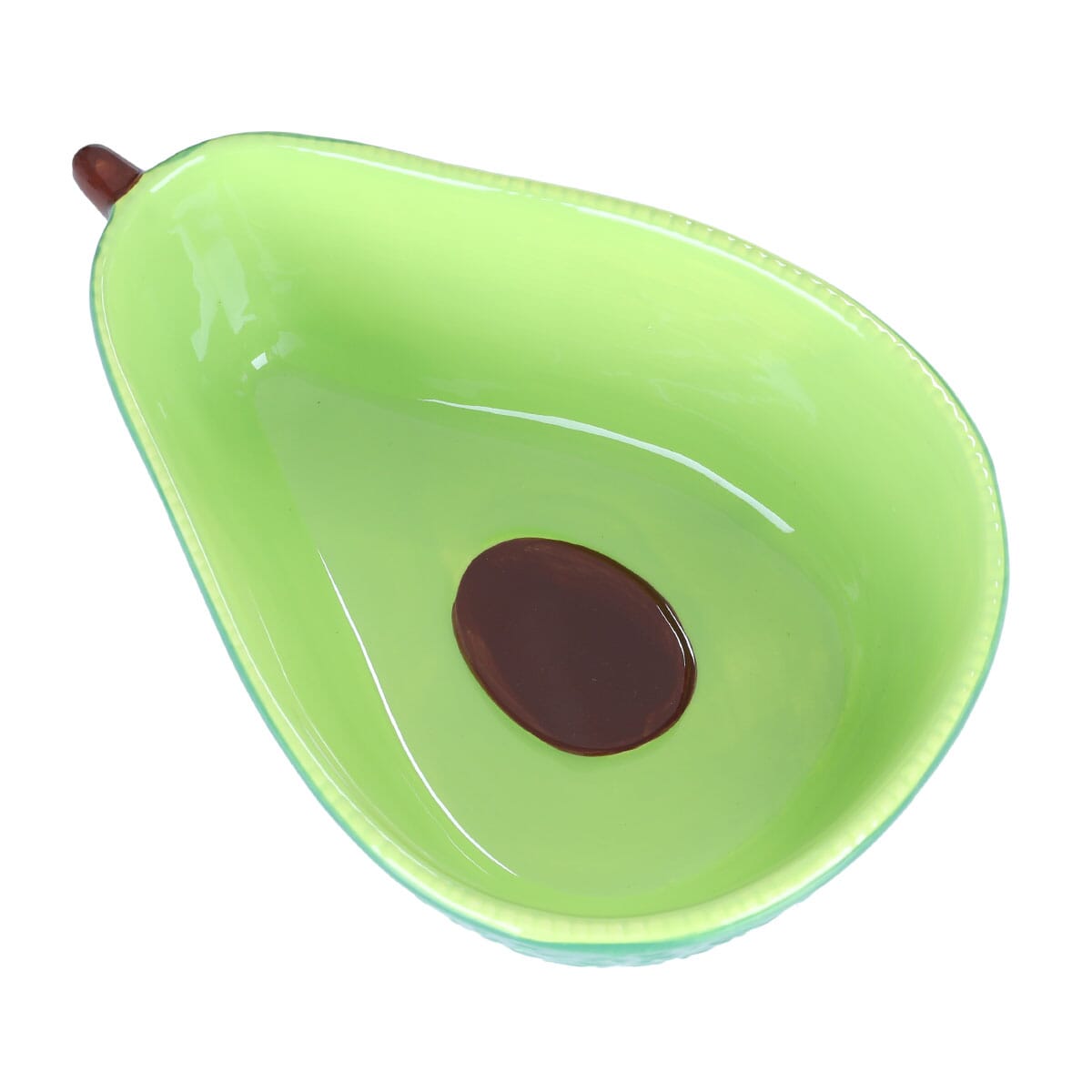 Al Saif Gallery Porcelain Avocado Shape Bowl, 18.8 x 13.2 x 6.9 cm - Green product image 2