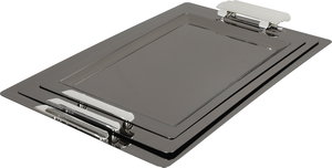 طقم طوفريات ستانلس استيل السيف غاليري، 3 قطع، مستطيل، يد فضي- أسود لامع product image