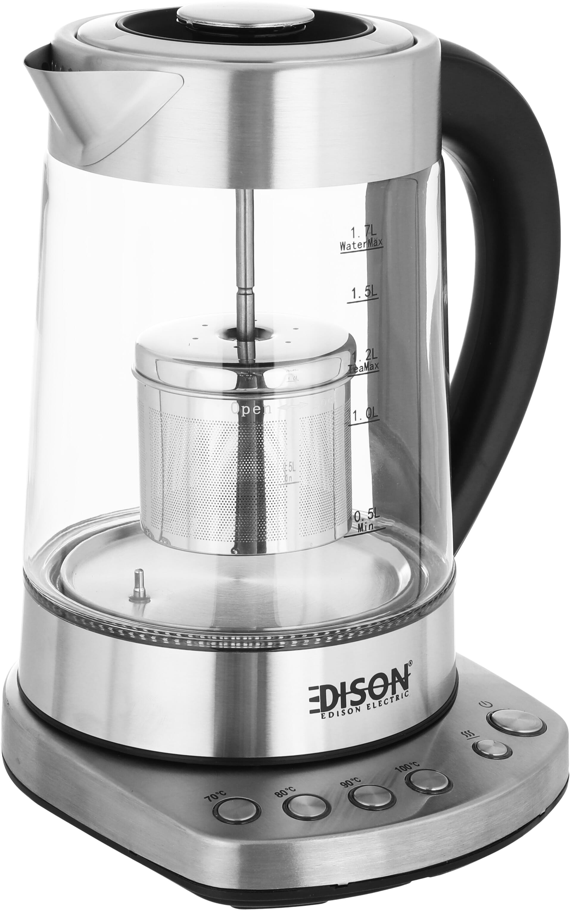 Edison WK-0816D Electric Kettle Steel, 1.7 Liter, 2400 Watt - Black product image 3