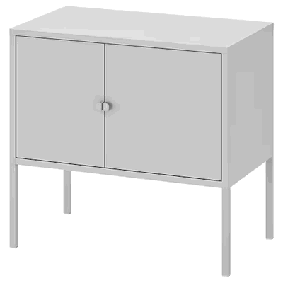 كومدينه معدن، 57×60×35 سم، 2 دلفة - ابيض product image 2