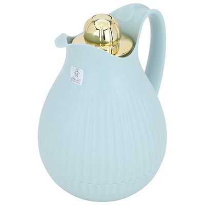 Everest Ramera Thermos, 1 liter, gilded, thermal glass inner shell, plastic outer shell - light blue product image 2