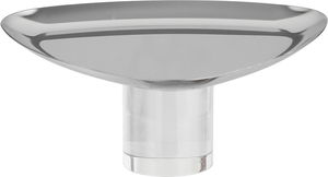 Al Saif Gallery Stainless Steel Serving Stand, 16x16x7 cm, Acrylic Base, Triangular Shape - Silver product image