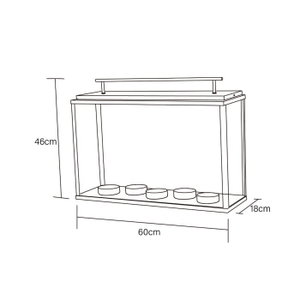 Norco Aluminum Glass Candle Box, 60x46 cm, 5 Candles - Black product image 2
