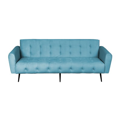 كنبة سرير مونتيلا خشب سويدي باك كومفورت، 190x70x90 سم، قماش مخمل - فيروزي فاتح product image 2