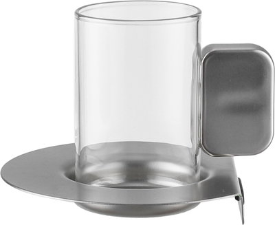 Al Saif Gallery Ronaq Thermos Set, 21 Pieces, 1/0.5 Liter, Teas with Saucers, Coffee Cups, Tray, Transparent Handle - Silver product image 7