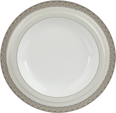 طقم تقديم سفرة بورسلان السيف غاليري، 166 قطعة، نقش فضي - أبيض بني product image 21