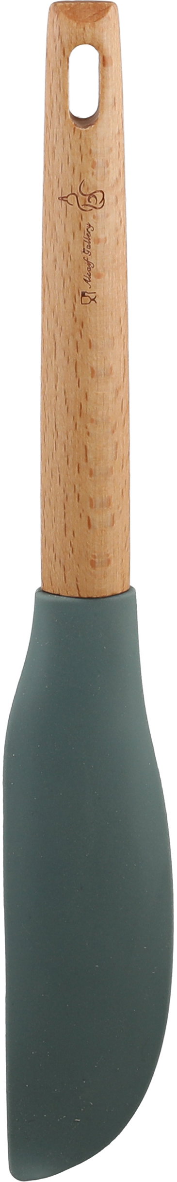 Al Saif Gallery Silicone Wood Kitchen Utensil Set, 6 Pieces, Wooden Handle - Light Wood, Dark Green product image 3