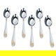 Al Saif Gallery steel spoon set, gilded engraving, 6 pieces - silver product image 3
