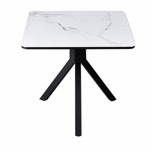 طاولة جانبية سيراميك ومعدن، 60×70×70 سم - ابيض product image 2