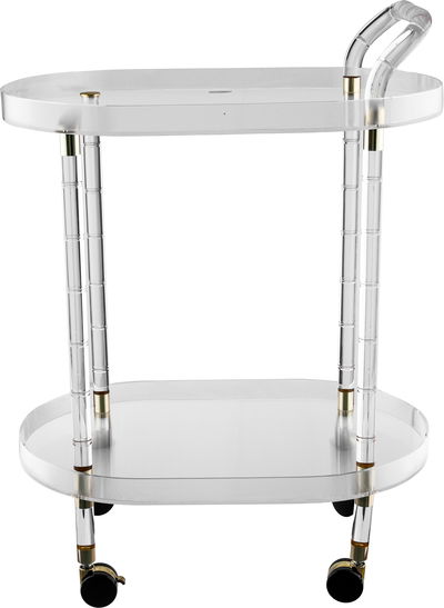 عربة تقديم بلاستيك السيف غاليري، 70x45x93 سم يد ذهبي - شفاف product image 1