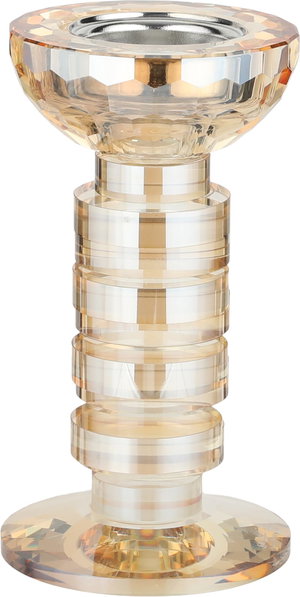 مبخرة زجاج السيف غاليري، 9x9x19.5 سم، قاعدة دائري - شفاف ذهبي product image 2