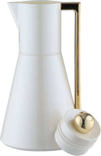 Everest Lena Thermos, 1 liter, glass interior, squeeze lid, pearl gold handle product image 5