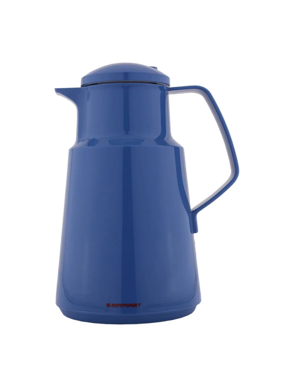 ترمس زجاج روتبونت، 1 لتر، هيكل خارجي بلاستيك - أزرق غامق product image 1