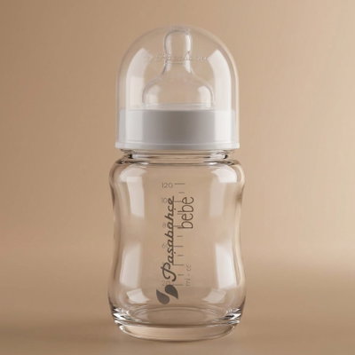 رضاعة اطفال زجاج باشاباتشي، 120 مل - شفاف product image 1