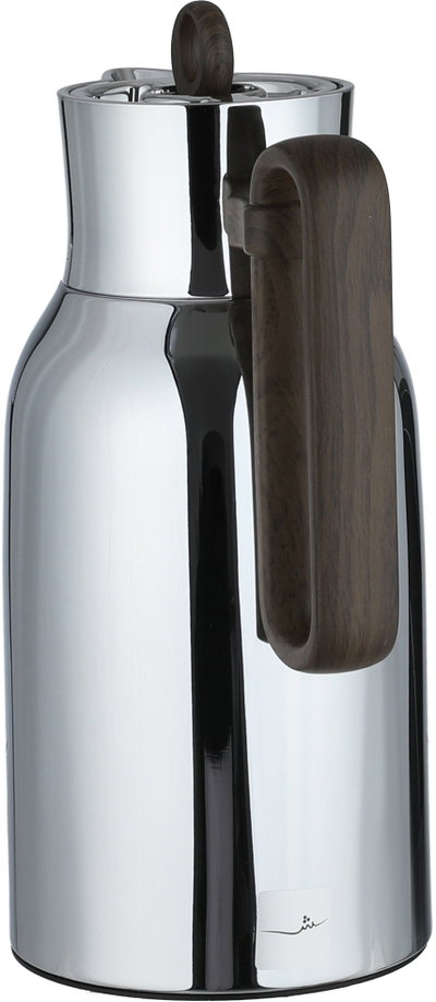 Al Saif Gallery Al Durra Thermos Set, 1/1 Liter, 2 Pieces, Glass Inner Container, Push Button, Wooden Handle - Silver product image 7