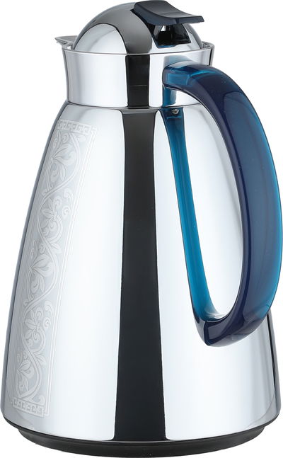 طقم ترامس سيف بلص، 0.7 / 1 لتر، خامة داخلية زجاج، غطاء ضغاط - فضي لامع أزرق product image 3