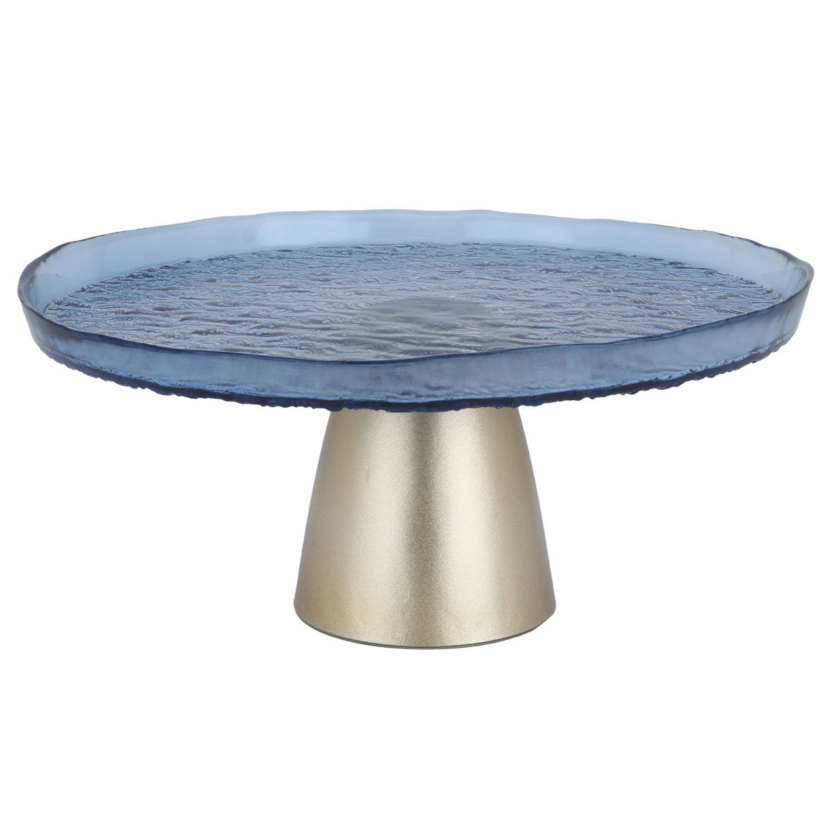 Al Saif Gallery Glass Serving Stand, 28X28X12 Cm - Blue product image