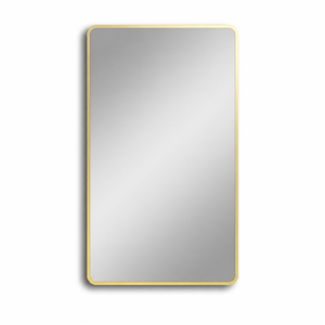 مراية مستطيلة زجاج، 100×60 سم، اطار معدن - ذهبي product image 2
