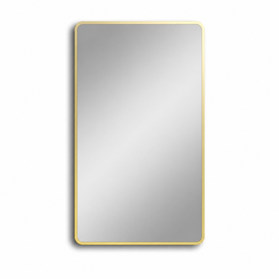 مراية مستطيلة زجاج، 100×60 سم، اطار معدن - ذهبي product image 2