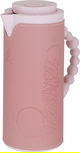 Al Saif Gallery Royal 7 glass thermos, 1 liter, with leather cover, glass inner case, plastic outer body - pink product image 3