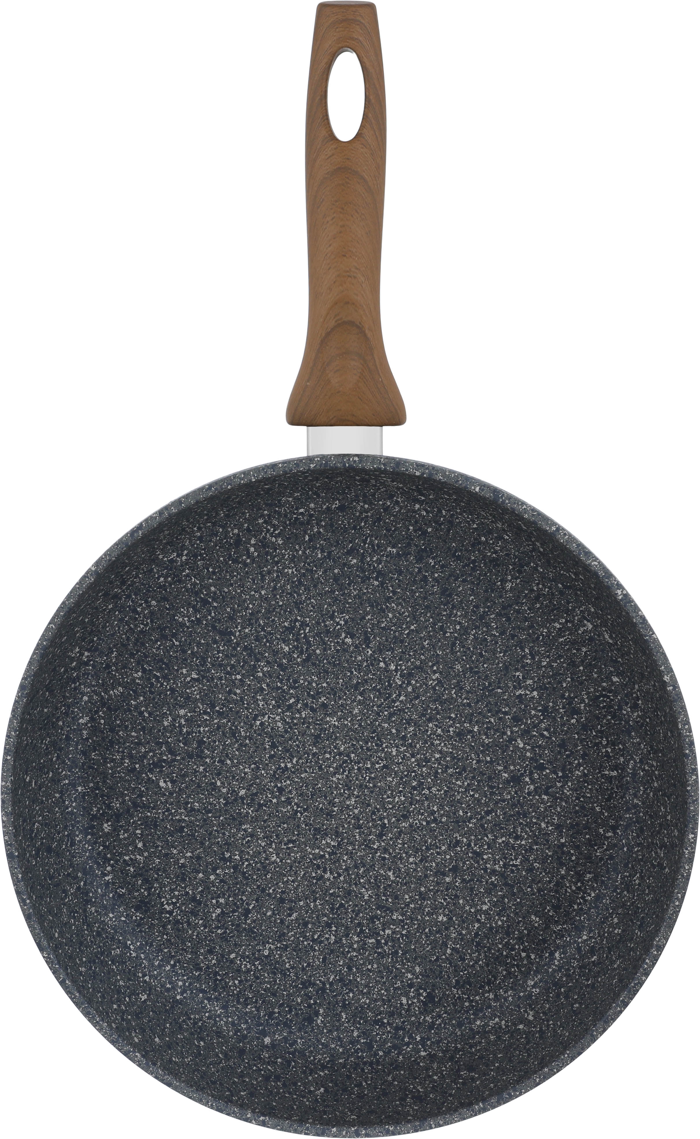 طقم قدور جرانيت بغطاء زجاج وسيليكون فالز، 9 قطع، يد خشب، تركي - رمادي غامق product image 2