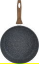 Falez set of granite pots with glass lid, 9 pieces, wooden handle - dark grey product image 2