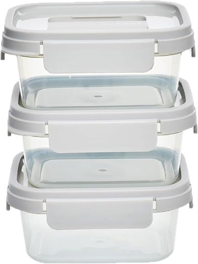 طقم حافظات طعام نيستوبيا بلاستيك لوك اند لوك، 3 قطع، 500 مل، غطاء - اخضر شفاف product image 1
