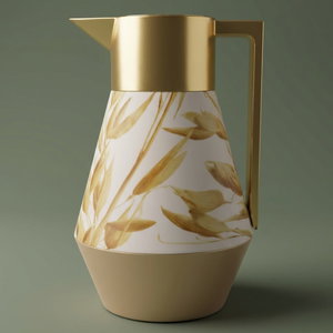Everest Lydia Thermos, 1 liter, thermal glass inner shell, plastic outer shell - gold product image