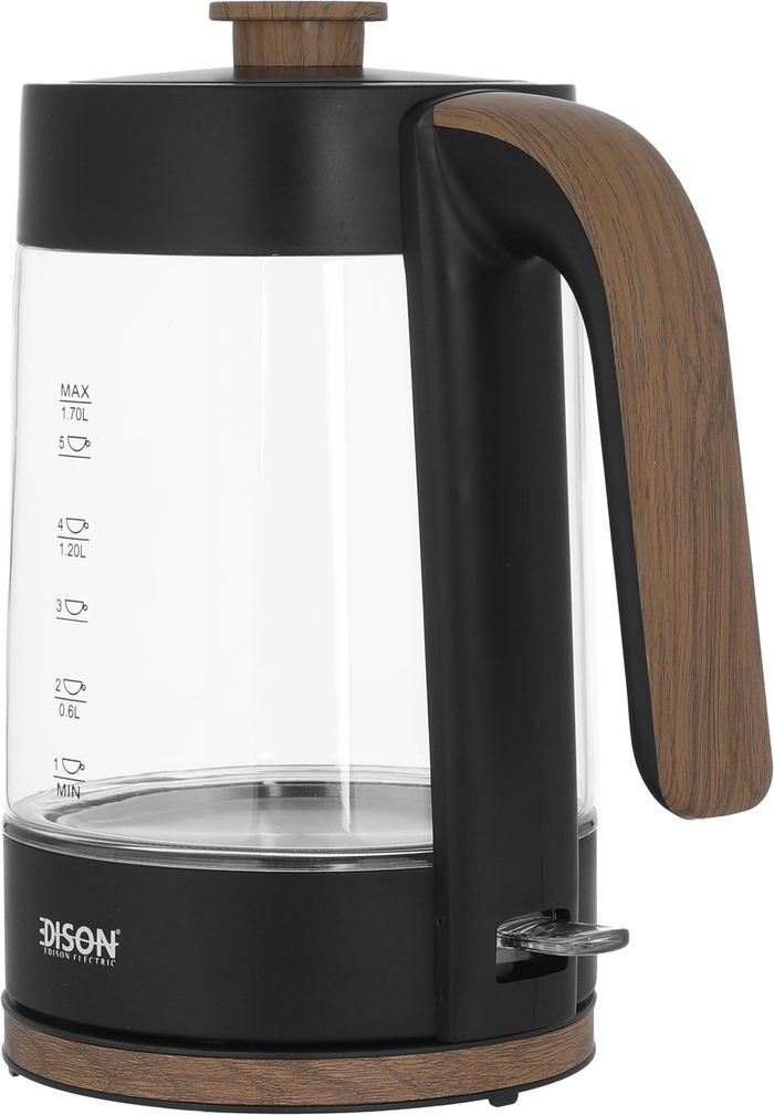 Edison Glass Electric Kettle, 1.7L, 1850-2200W, KEG0001-CE - Transparent Black product image 2