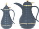 Al Saif Gallery Blanca thermos set, 1/0.75 liter, 2 pieces, thermal glass inner shell, plastic outer shell - dark gray product image 1