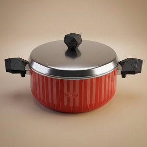 قدر تيفلون بغطاء استيل السيف بلص، 28 سم - أحمر product image