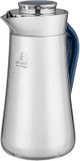 Al-Saif Gallery Al-Huda Stainless Steel Thermos, 0.7 Liter, Blue Handle, Self-Service, Push-Button - Shiny Silver product image 4