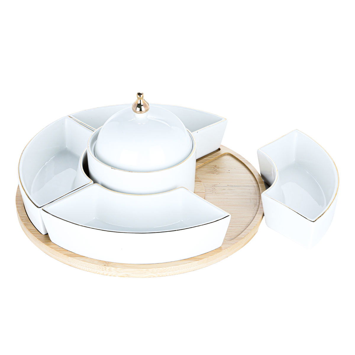 Al Saif Gallery Porcelain Serving Set, 6 Pieces - White product image 2