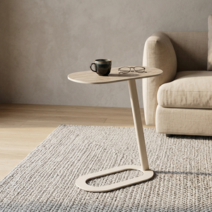 Modern side table, ceramic and steel, 60 x 30 x 60 cm - wooden product image