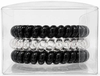 Cherry & Berry Hair Ties, Spiral Shape, Three Beads, CB-A11 - Multicolor product image 2