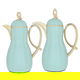 Al Saif Gallery Arwa thermos set, 1/1 liter, thermal glass inner container, plastic outer shell - golden green product image 1