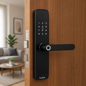 Hume Curva Smart Door Lock, Fingerprint Sensor, Wi-Fi & Bluetooth Support, 30 x 7 cm - Black product image