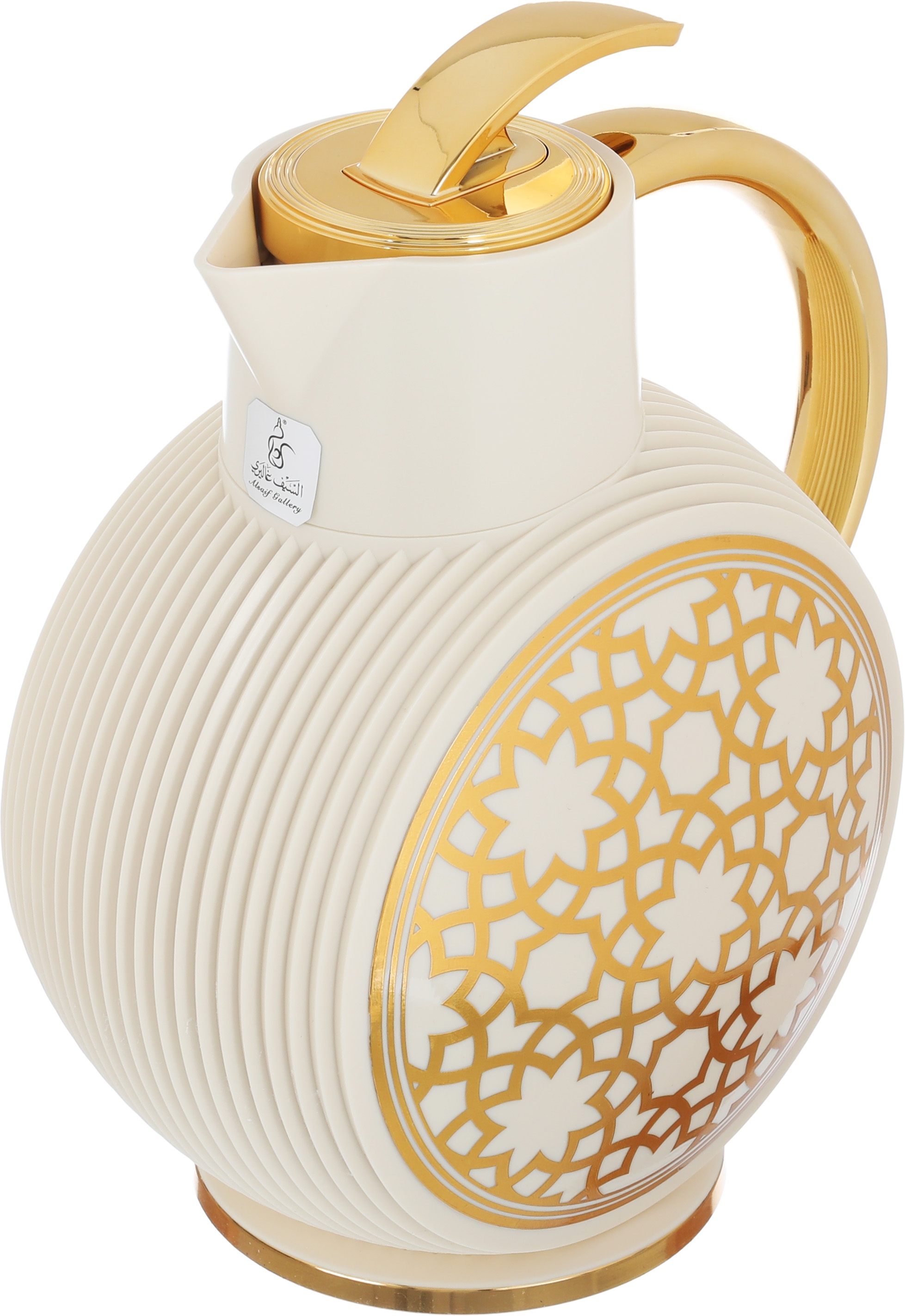 Glory Al-Jawhara Thermos, 900 ml, glass inner container, plastic outer shell - beige product image 2