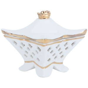 Al Saif Gallery Tamriya with porcelain lid, 12 x 12 x 8 cm, cover - white product image