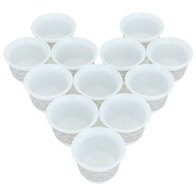 Al Saif Gallery Ceramic Arabic Coffee Cups Set, 12 Pieces - Black Gold product image 3