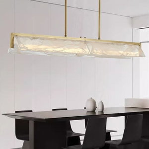Norco Neoclassical Aluminum Acrylic Chandelier, 130x65 cm, 3000 Kelvin, 12W - Gold product image 2
