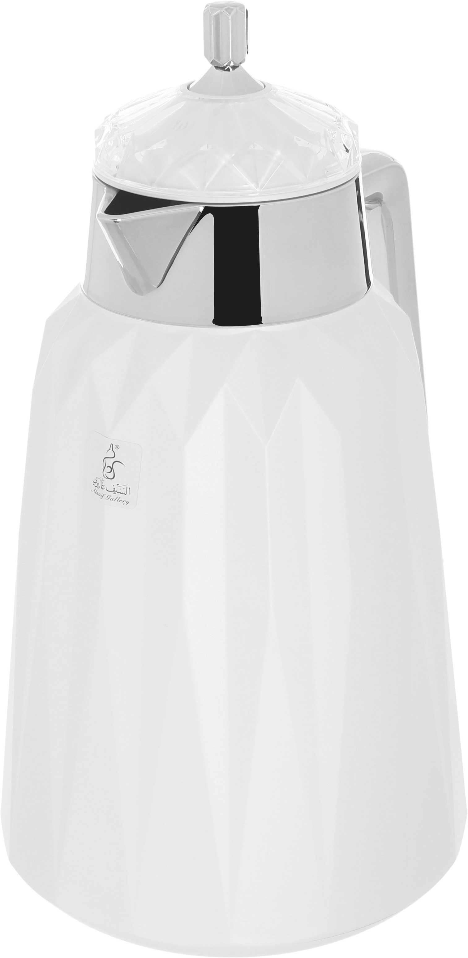Lamia thermos set with Tofreya Al Saif Gallery , glass inner container, plastic outer shell - white product image 7