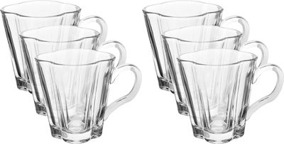 طقم بيالات شاي زجاج ماكس جلاس، 220 مل، 6 قطع - شفاف product image 1