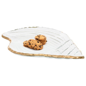 Al Saif Gallery glass dessert serving dish, flat - white product image