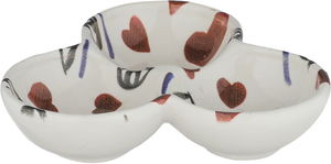 Al Saif Gallery porcelain serving plate, circular, three sections - colored product image