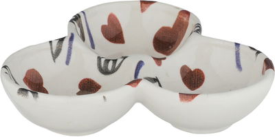 صحن تقديم بورسلان السيف غاليري، دائري، ثلاث أقسام - ملون product image 1