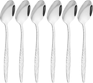 Al Saif Gallery steel tea spoons, 6 pieces, engraved - silver product image