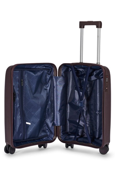 طقم شنط سفر بولي بروبيلين ليمرا، 3 مقاسات، 4 عجلات، بزاوية 360 درجة، LMA-PP512 - بني product image 6